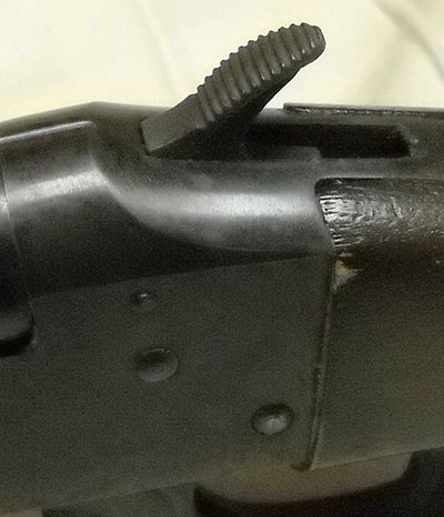 detail, Stevens M9478 hammer, fired position